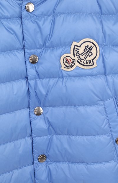 Пуховая куртка-бомбер на кнопках с контрастной отделкой MONCLER ENFANT, арт. D1-954-40316-99-53334/12-14A, фото 3