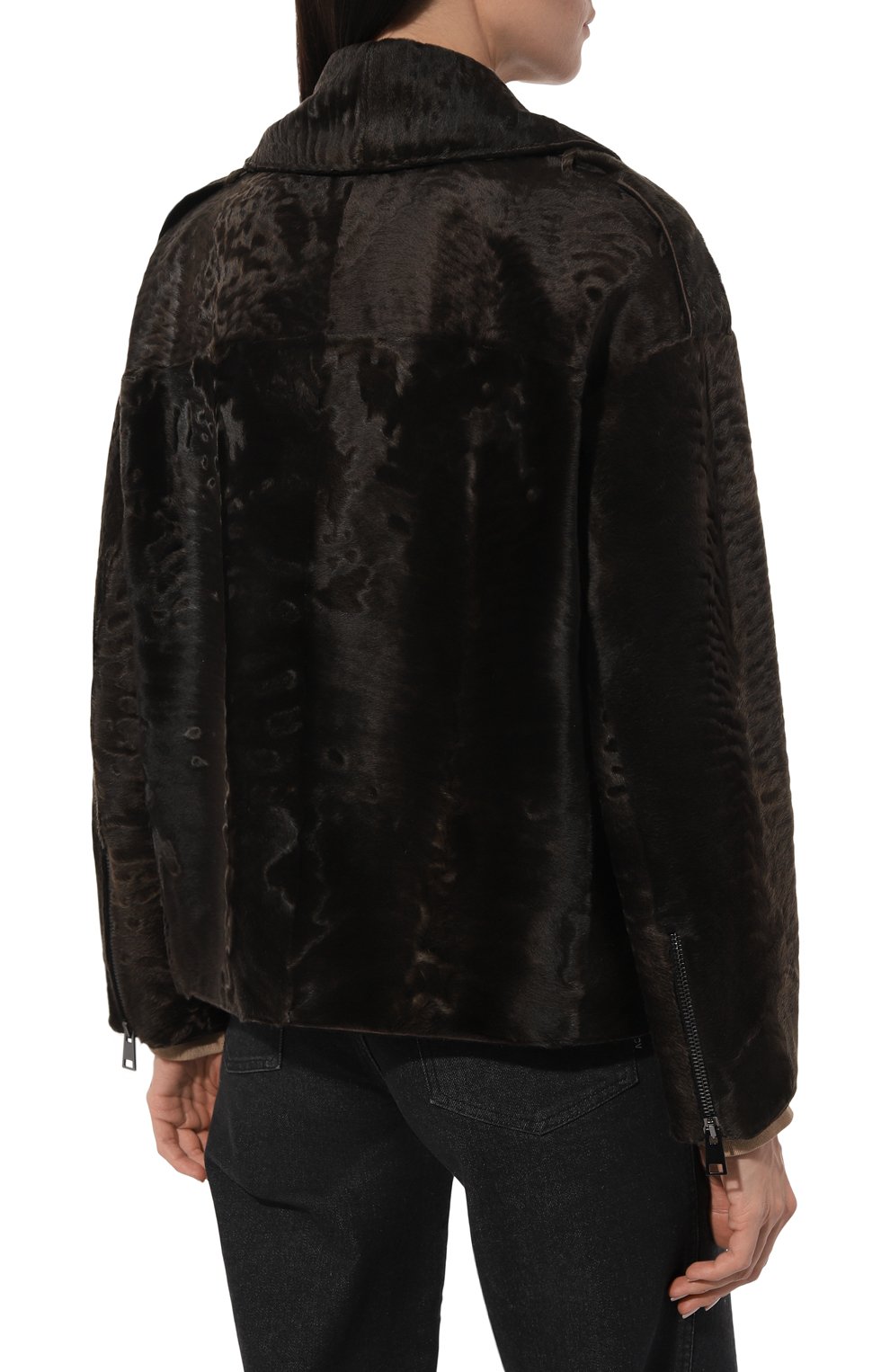 Шуба из каракульчи VICTORIA KUSENKOVA коричневого цвета по цене 1463000 руб., арт. 767100004603, фото 4 Шуба из каракульчи VICTORIA KUSENKOVA, арт. 767100004603, фото 4