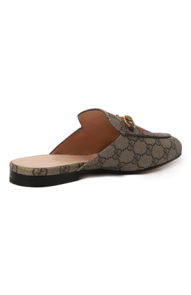 Женские сабо princetown GUCCI темно-бежевого цвета, арт. 687841 UTG10 | Фото 5 (Каблук высота: Низкий; Подошва: Плоская; Каблук тип: Устойчивый; Материал внешний: Натуральная кожа)