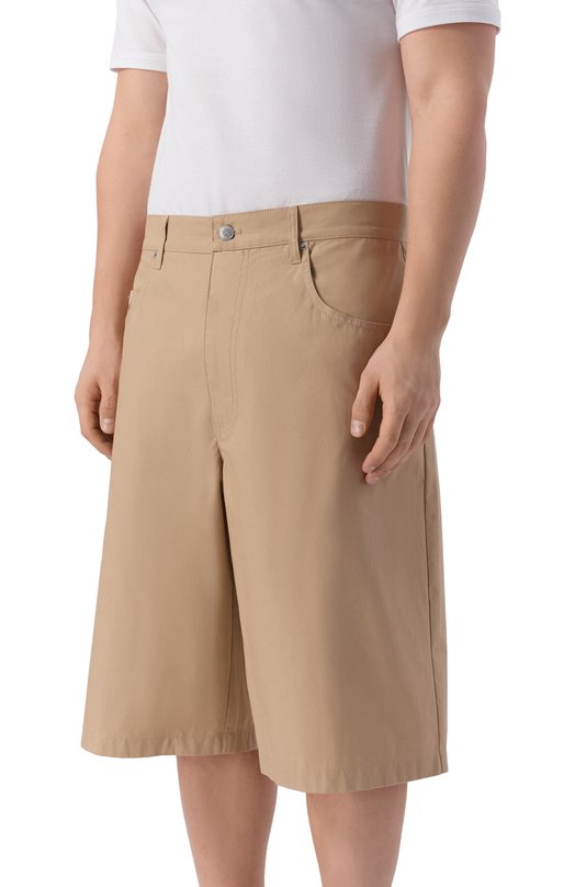 Хлопковые шорты Moschino A0342/0218 Бежевый  A0342/0218 Фото 3