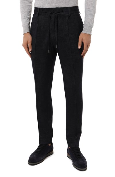 Брюки из шерсти и шелка BOSS CAMEL, арт. 50497612, фото 3