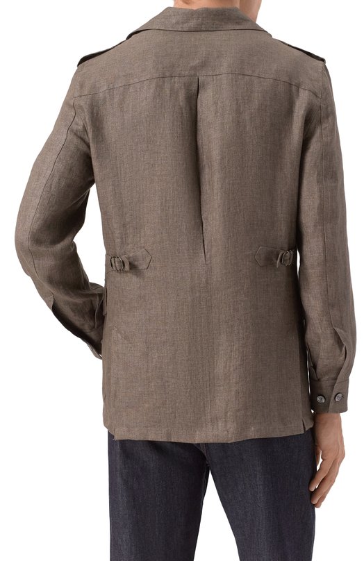 Льняная куртка Stefano Ricci SP007710/BN2930 Коричневый  SP007710/BN2930 Фото 4