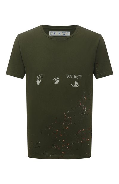 Хлопковая футболка OFF-WHITE, арт. 0MAA027S21JER002, фото 1