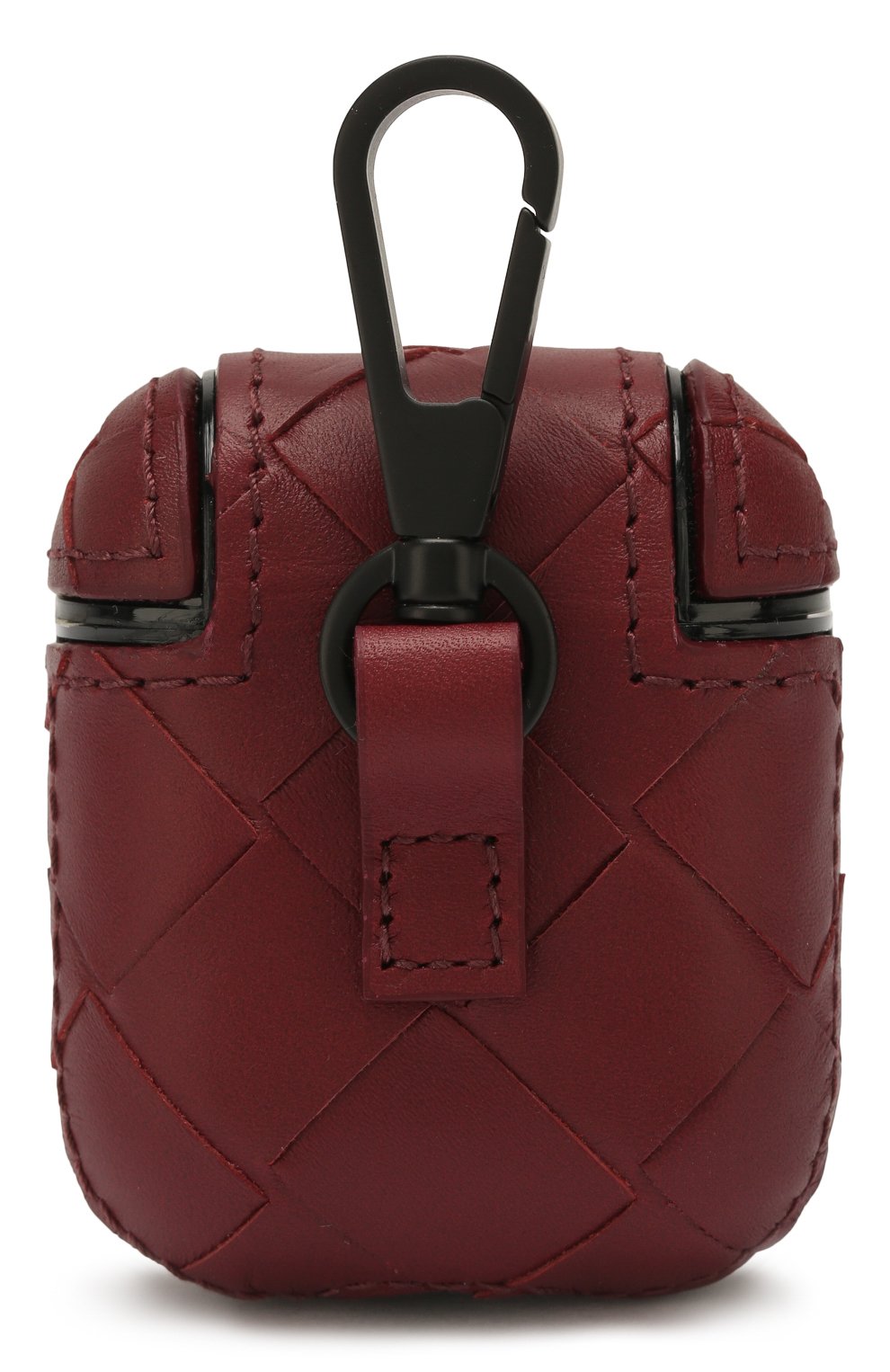 Кожаный чехол для airpods BOTTEGA VENETA бордового цвета по цене 39950 руб., арт. 610263/VCPQ0, фото 2 Кожаный чехол для airpods BOTTEGA VENETA, арт. 610263/VCPQ0, фото 2