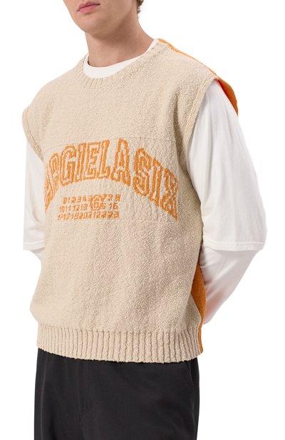 Жилет из хлопка и льна MM6, арт. SH0FB0012/M13084, фото 3