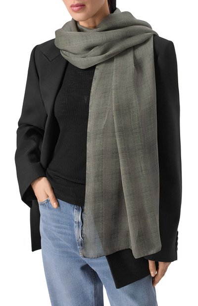 Шелковая шаль SAINT LAURENT, арт. 769719/3Y039, фото 2