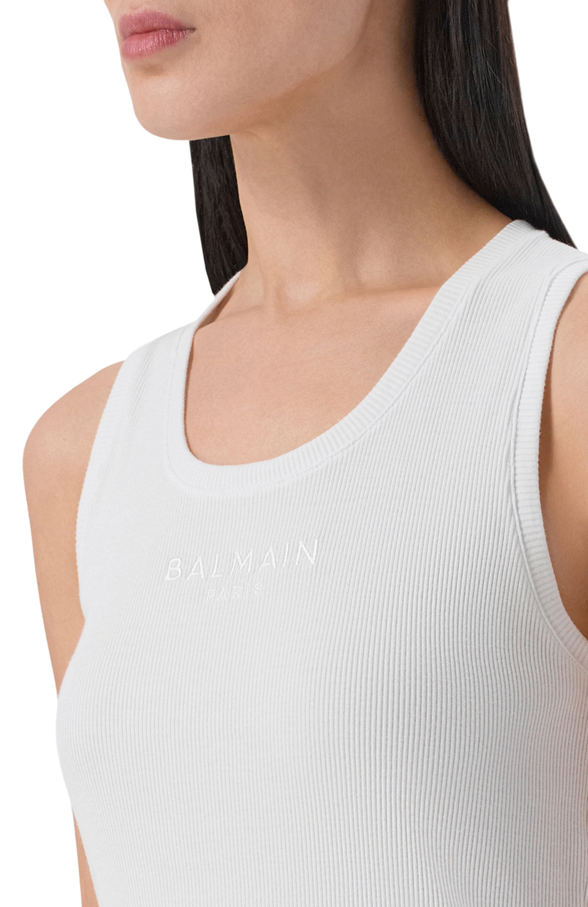 Хлопковая майка BALMAIN, арт. GF0EB075/BD10, фото 5