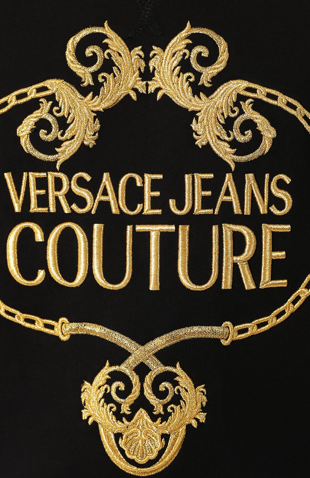 Хлопковый свитшот VERSACE JEANS COUTURE черного цвета по цене 25050 руб., арт. B6HVA73T-VDP309 36/30318, фото 5 Хлопковый свитшот VERSACE JEANS COUTURE, арт. B6HVA73T-VDP309 36/30318, фото 5