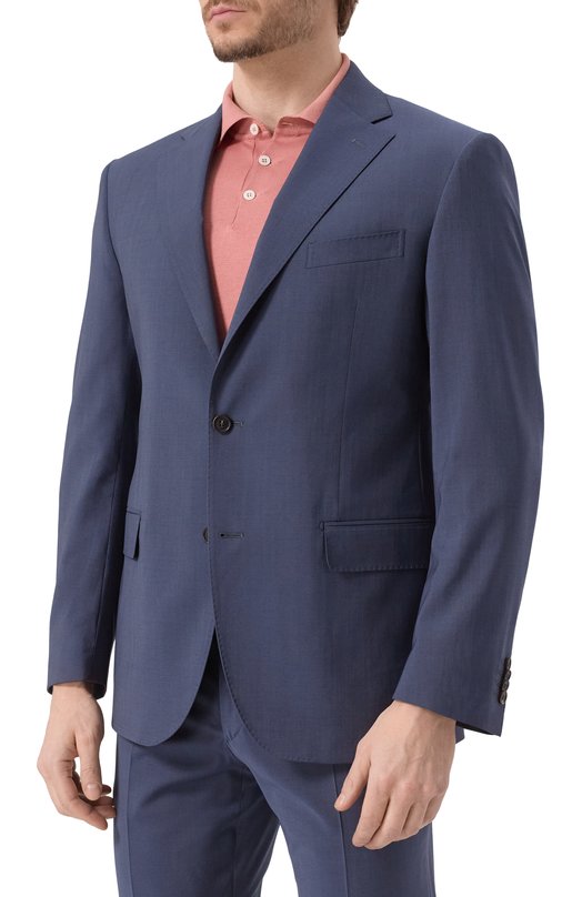 Шерстяной костюм Corneliani 256008-2518563_SET Синий  256008-2518563_SET Фото 4