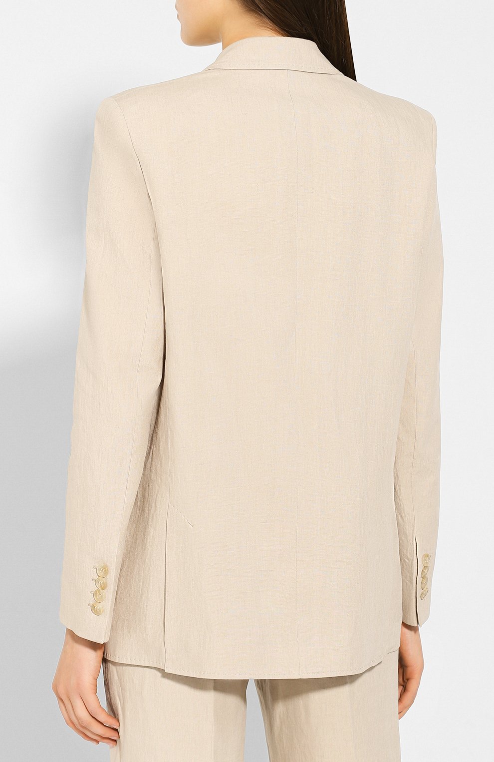 Льняной жакет ACNE STUDIOS бежевого цвета по цене 49950 руб., арт. AH0011, фото 4 Льняной жакет ACNE STUDIOS, арт. AH0011, фото 4