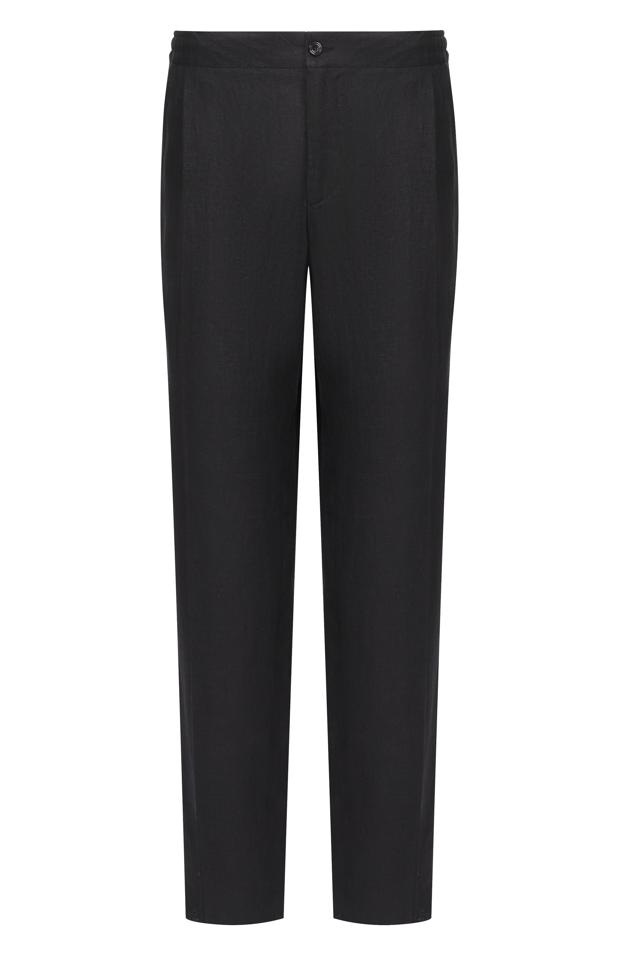 Льняные брюки KITON черного цвета по цене 196500 руб., арт. UPN01H0969003, фото 1 Льняные брюки KITON, арт. UPN01H0969003, фото 1