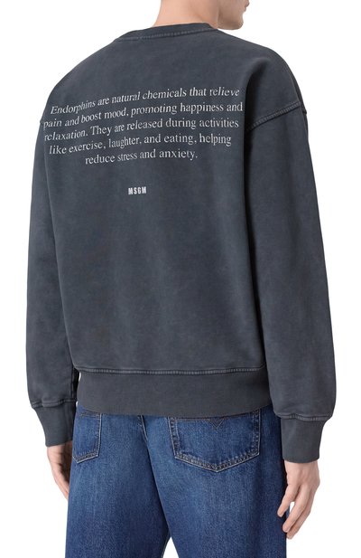 Хлопковый свитшот MSGM, арт. 4040MM76SE/267092, фото 4