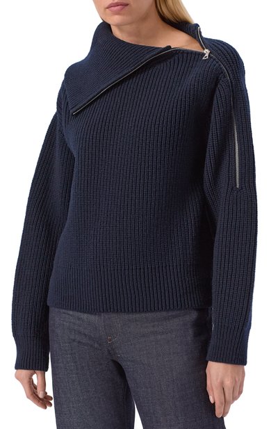 Шерстяной свитер DRIES VAN NOTEN темно-синего цвета по цене 99500 руб., арт. 011235-2707-900, фото 3 Шерстяной свитер DRIES VAN NOTEN, арт. 011235-2707-900, фото 3