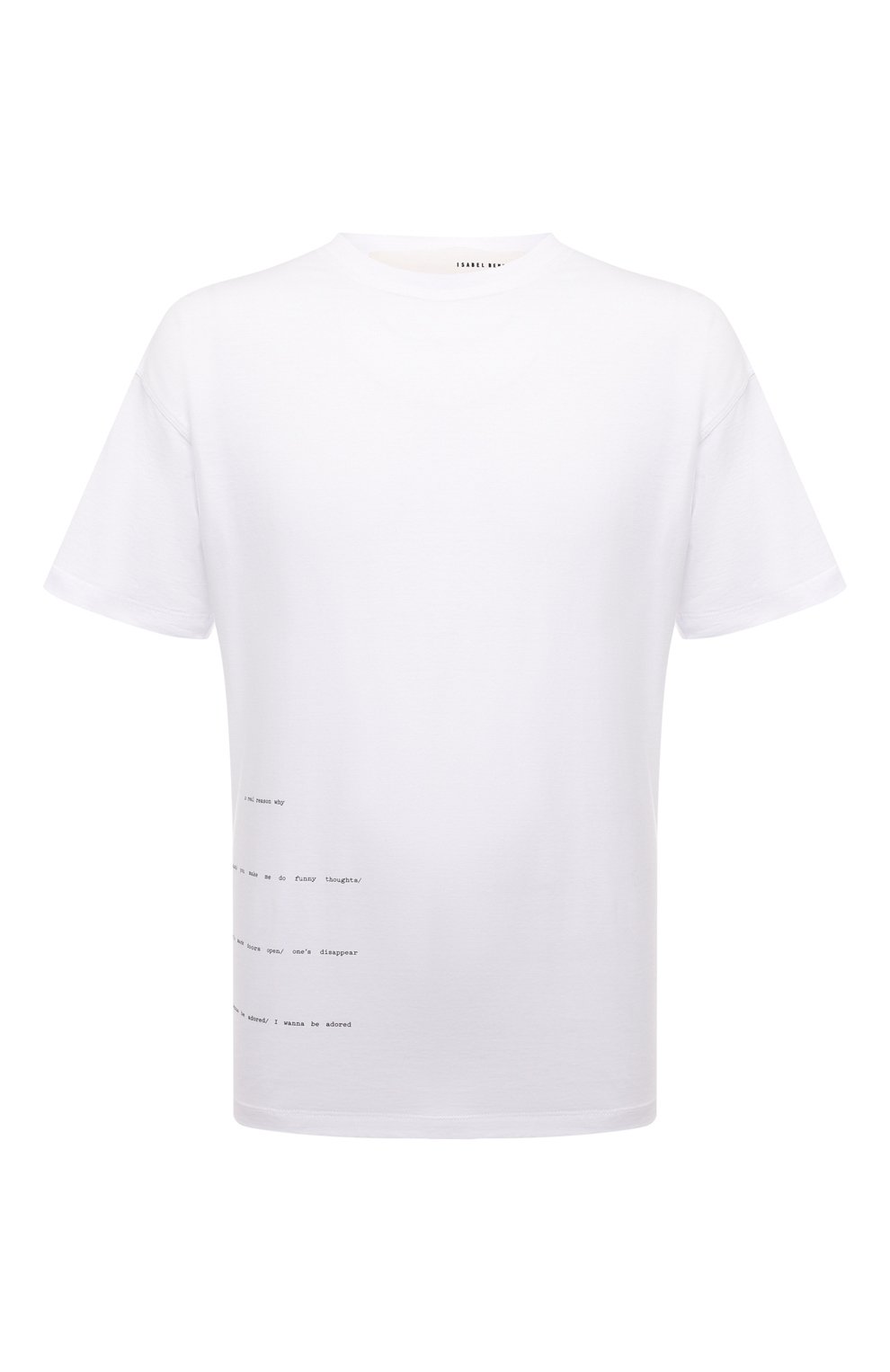Хлопковая футболка ISABEL BENENATO белого цвета по цене 35850 руб., арт. UJ13PS23, фото 1 Хлопковая футболка ISABEL BENENATO, арт. UJ13PS23, фото 1