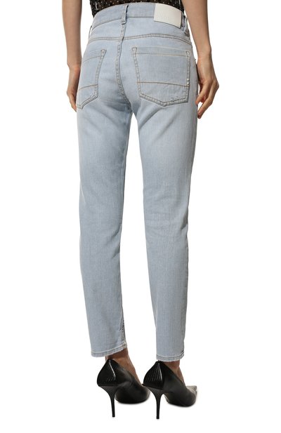 Укороченные джинсы прямого кроя с потертостями TWO WOMEN IN THE WORLD, арт. M0RICH/SHPQC, фото 4