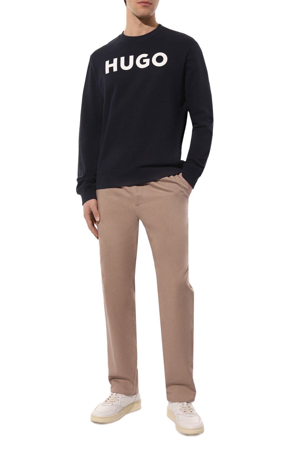 Хлопковый свитшот HUGO синего цвета по цене 12500 руб., арт. 50477328, фото 2 Хлопковый свитшот HUGO, арт. 50477328, фото 2