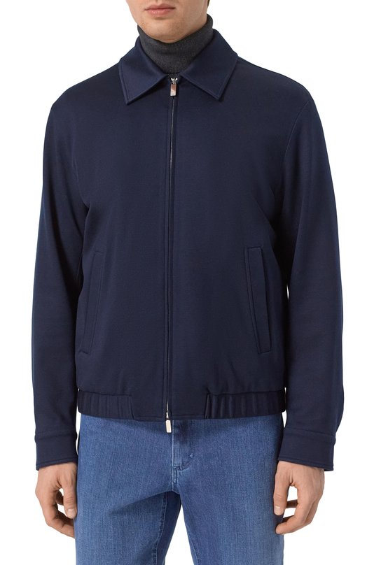 Бомбер из шелка и хлопка Zilli B0M01DM0605V00000/66_62-68 Синий  B0M01DM0605V00000/66_62-68 Фото 3