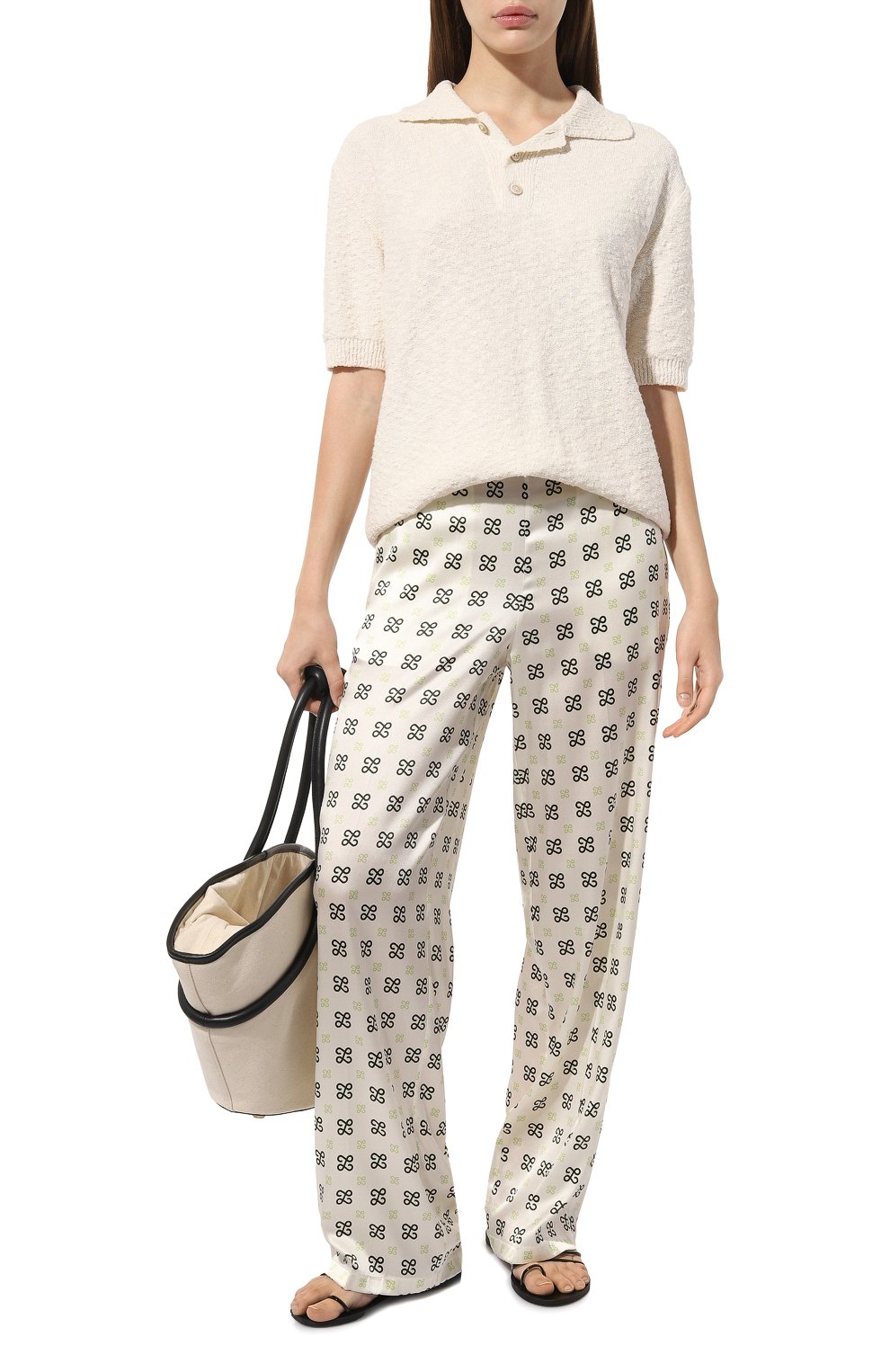 Шелковые брюки AND THE BRAND, арт. P004-7002-15Z-S23, фото 2