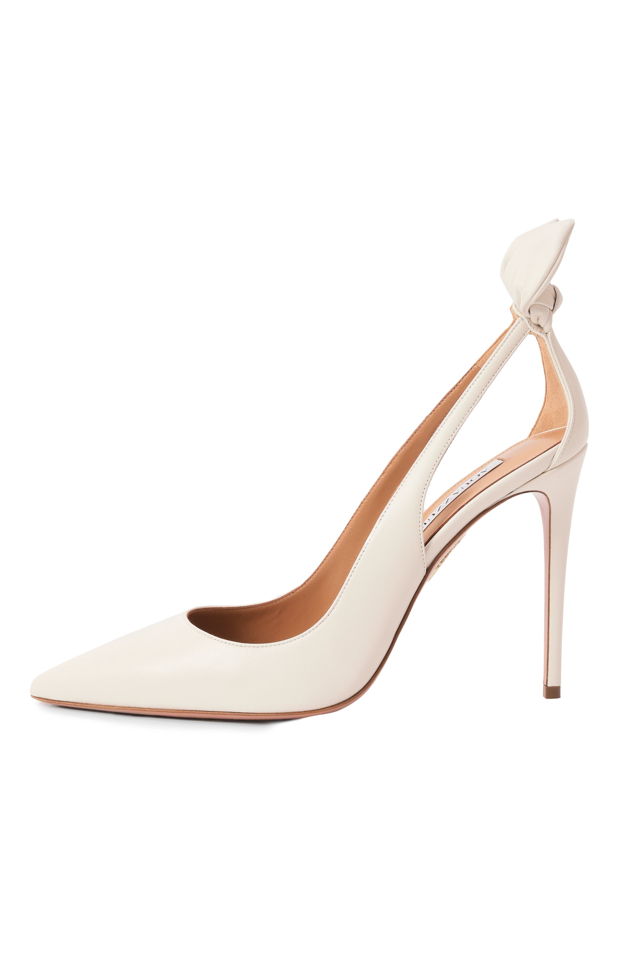 Кожаные туфли bow tie 105 AQUAZZURA, арт. DENHIGP0, фото 4