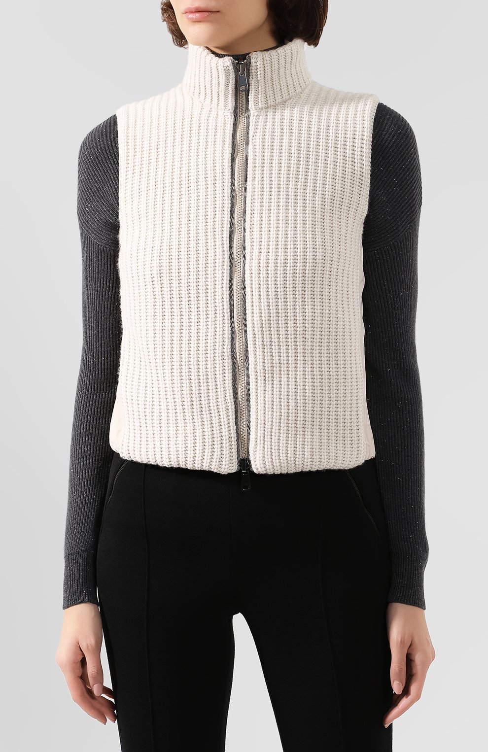 Кашемировый жилет BRUNELLO CUCINELLI бежевого цвета по цене 286000 руб., арт. M52570006, фото 3 Кашемировый жилет BRUNELLO CUCINELLI, арт. M52570006, фото 3