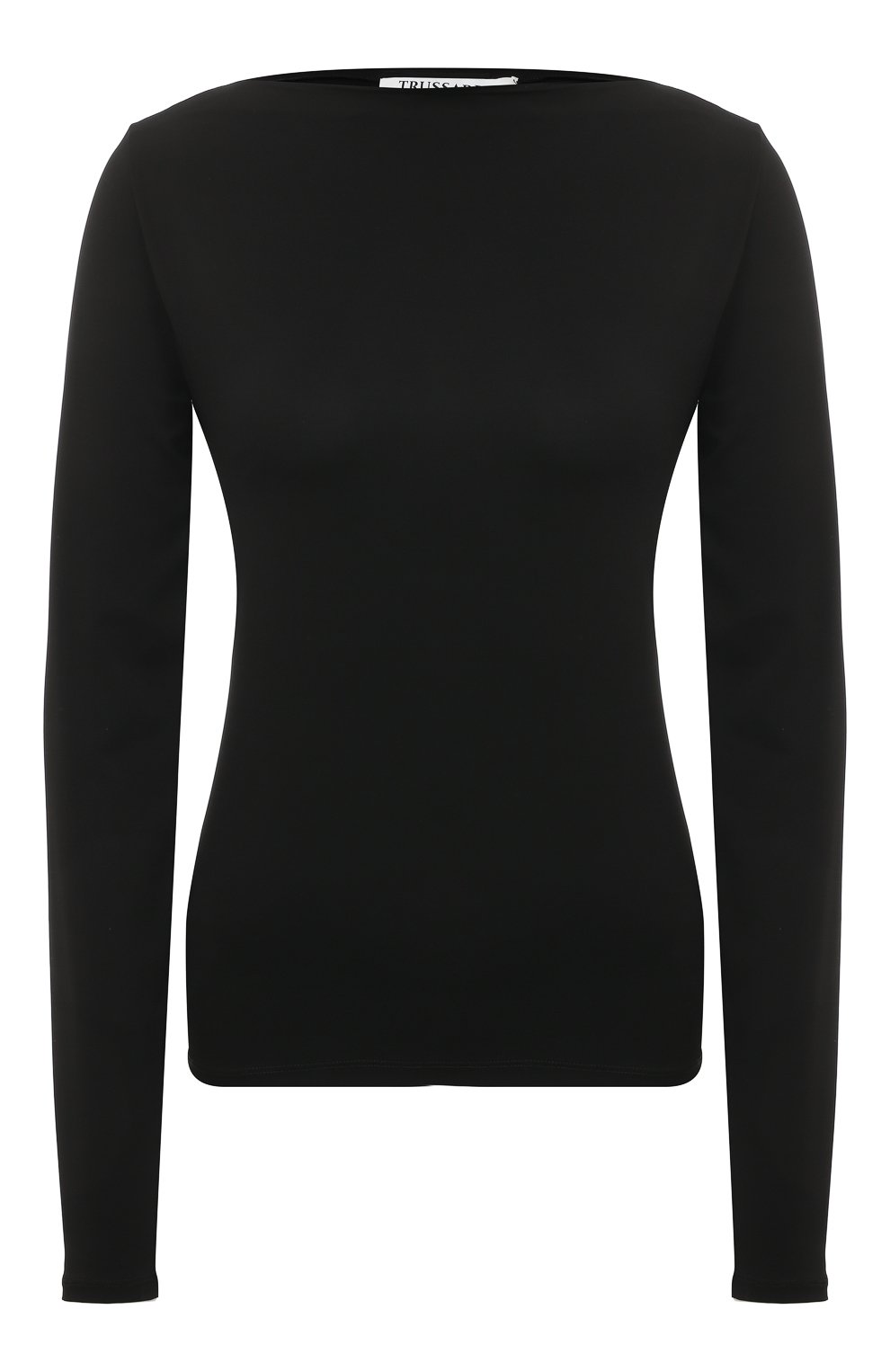 Топ из вискозы TRUSSARDI черного цвета по цене 14000 руб., арт. 56C00617-1T006180, фото 1 Топ из вискозы TRUSSARDI, арт. 56C00617-1T006180, фото 1
