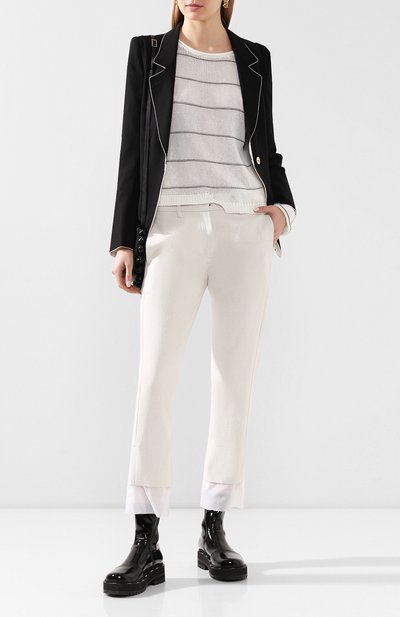 Брюки из смеси хлопка и льна ANN DEMEULEMEESTER, арт. 2001-1400-P-205-020, фото 2