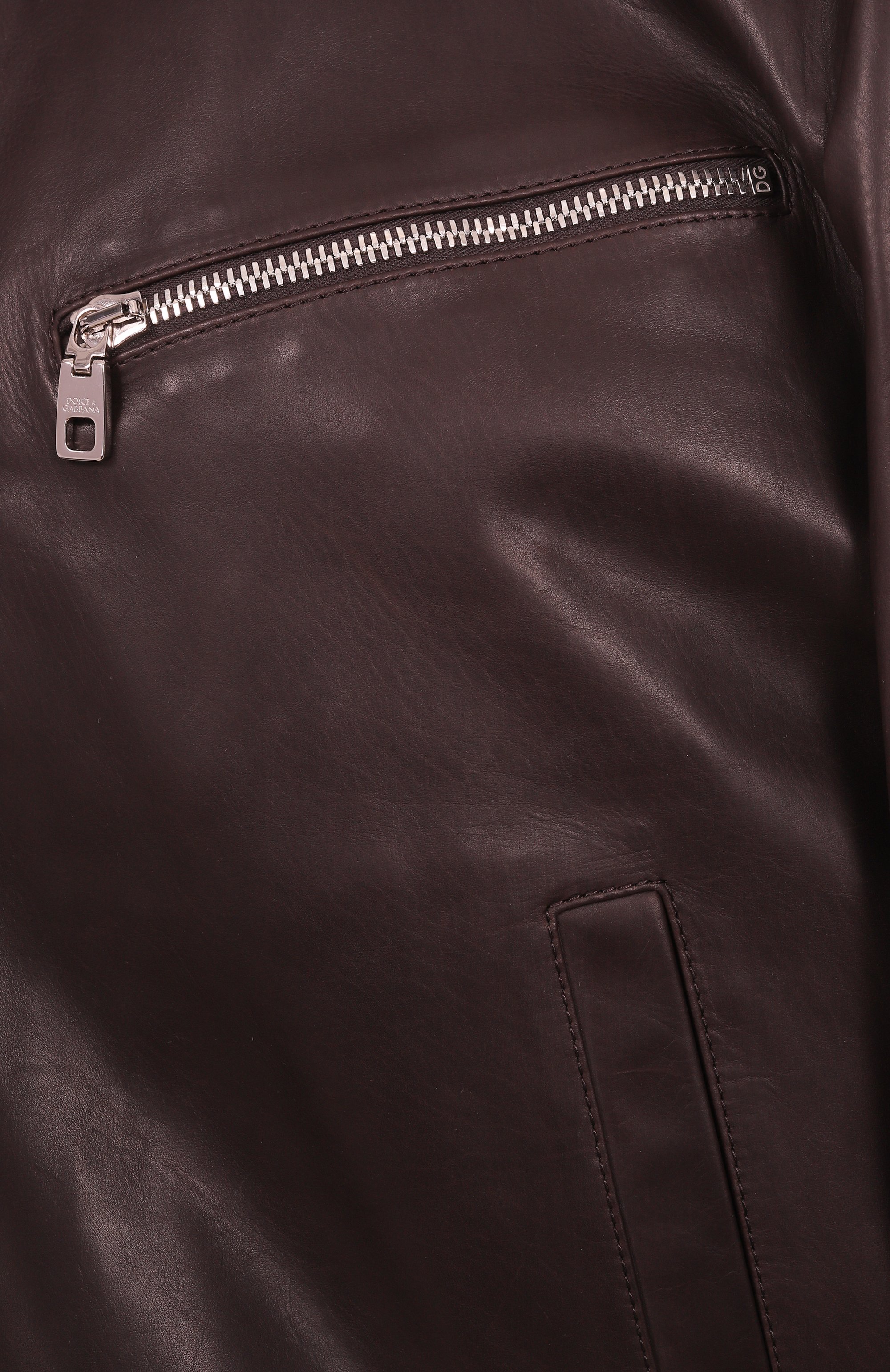 Кожаный бомбер DOLCE & GABBANA, арт. G9BIJL/HULQX, фото 6
