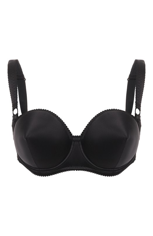 Шелковый бюстгальтер-балконет Dolce & Gabbana 01B12T/0N06G Чёрный 01B12T/0N06G