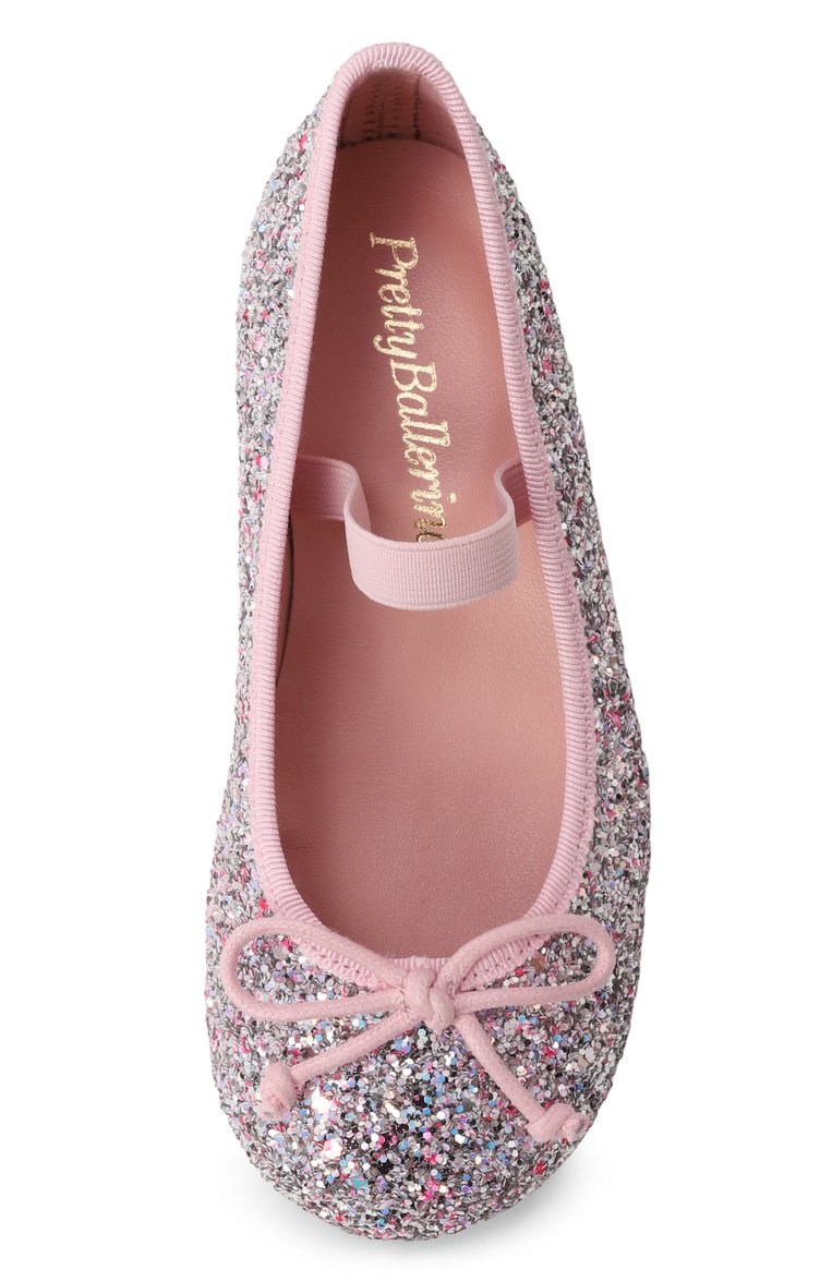 Детские туфли PRETTY BALLERINAS розового цвета, арт. 48807 | Фото 4 (Нос: Не проставлено; Материал внутренний: Натуральная кожа; Материал внешний: Текстиль; Автоматизация состава: Проставлено)