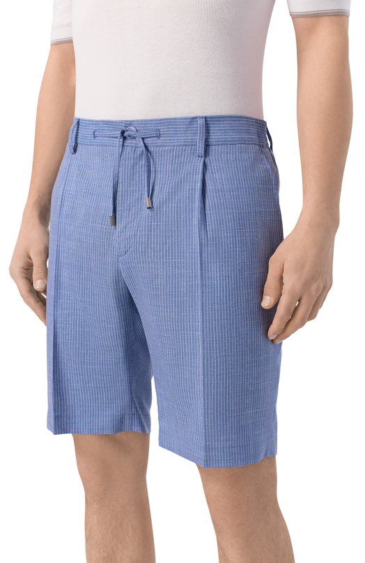 Шорты из шерсти и шелка Stefano Ricci M1T6100301/WKL09U Голубой  M1T6100301/WKL09U Фото 3