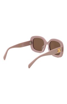 Женские солнцезащитные очки CELINE EYEWEAR темно-розового цвета, арт. CL40262U 72E | Фото 4 (Нос: Не проставлено; Региональные ограничения белый список (Axapta Mercury): Не проставлено; Тип очков: С/з; Материал: Пластик; Оптика Гендер: оптика-женское; Очки форма: Квадратные)