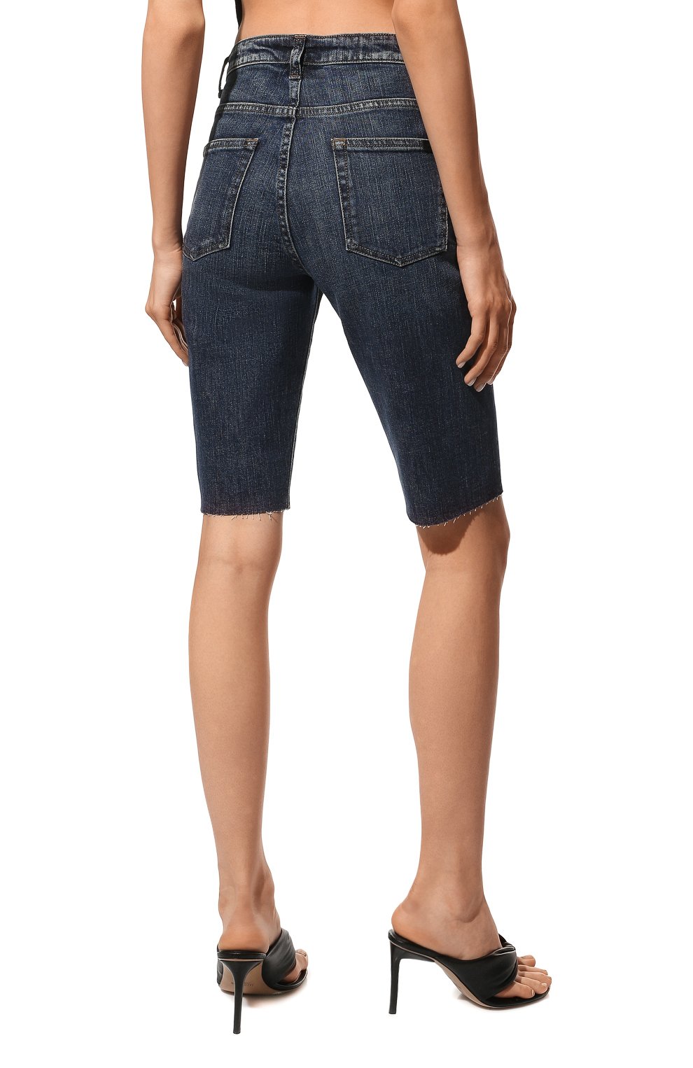 Джинсовые шорты SAINT LAURENT синего цвета по цене 76450 руб., арт. 661277/Y951D, фото 4 Джинсовые шорты SAINT LAURENT, арт. 661277/Y951D, фото 4