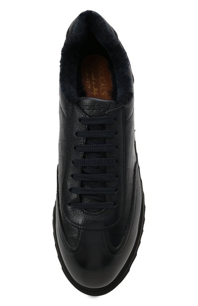 Кожаные кроссовки DOUCAL'S темно-синего цвета по цене 56700 руб., арт. DU2880WINNPM0192B00, фото 5 Кожаные кроссовки DOUCAL'S, арт. DU2880WINNPM0192B00, фото 5