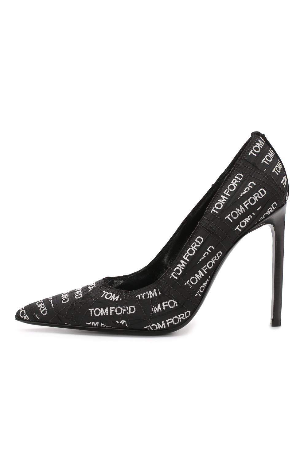 Текстильные ту фли logomania на шпильке TOM FORD, арт. W2280S-LBE, фото 3