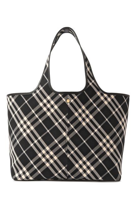 Женская сумка-тоут BURBERRY черно-белого цвета по цене 0 руб., арт. 8093978 | Фото 1