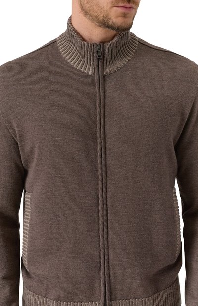 Шерстяной кардиган PAUL&SHARK коричневого цвета по цене 72300 руб., арт. 15311205, фото 5 Шерстяной кардиган PAUL&SHARK, арт. 15311205, фото 5