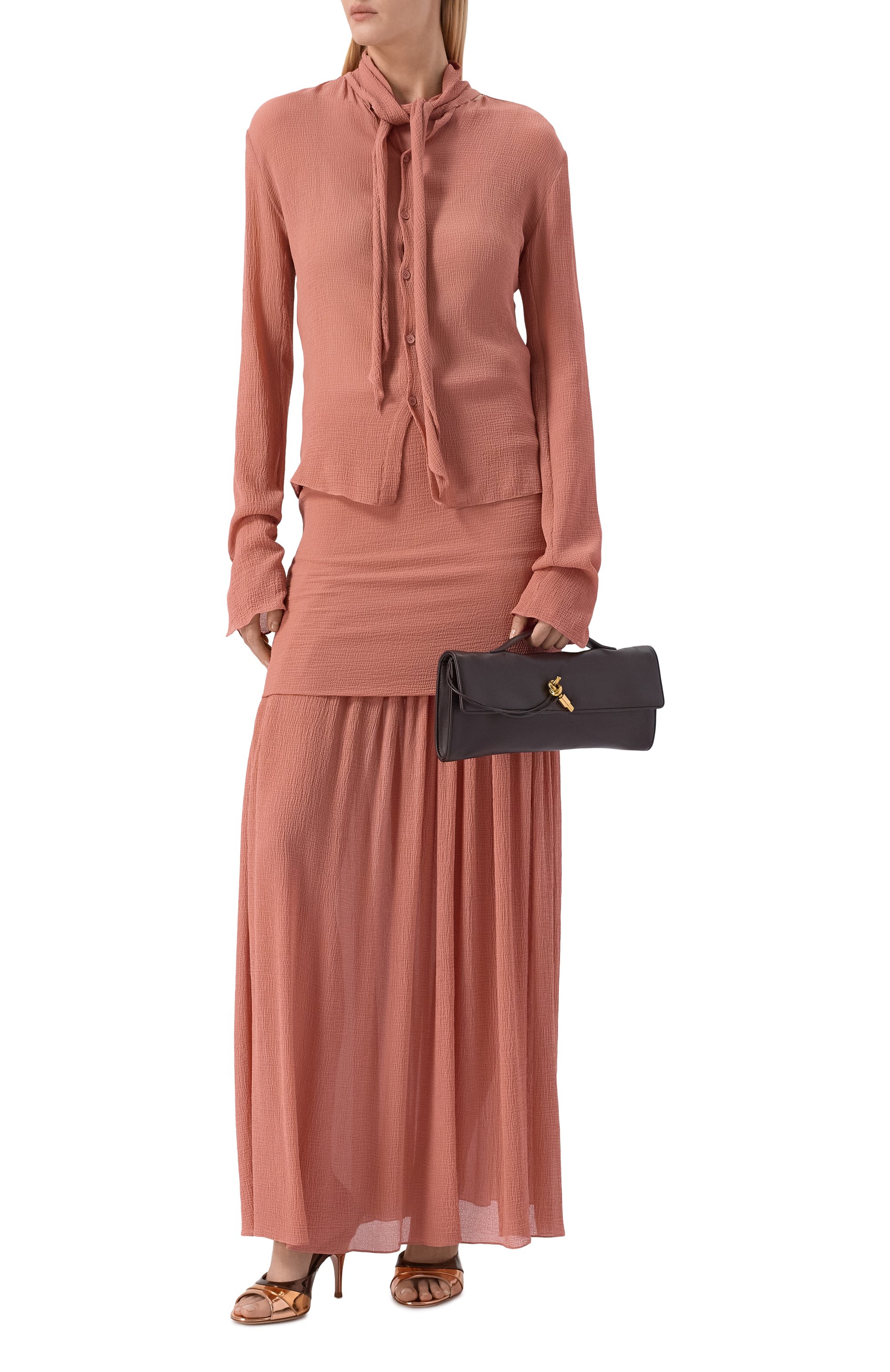 Клатч andiamo BOTTEGA VENETA темно-коричневого цвета по цене 367500 руб., арт. 843797/V5TJ0, фото 3 Клатч andiamo BOTTEGA VENETA, арт. 843797/V5TJ0, фото 3