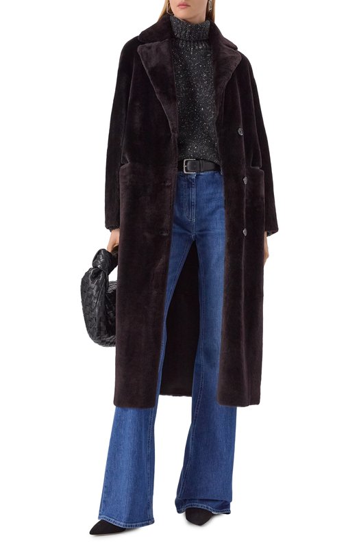 Двусторонняя дубленка из овчины Kiton D60672K0546F07 Коричневый  D60672K0546F07 Фото 2