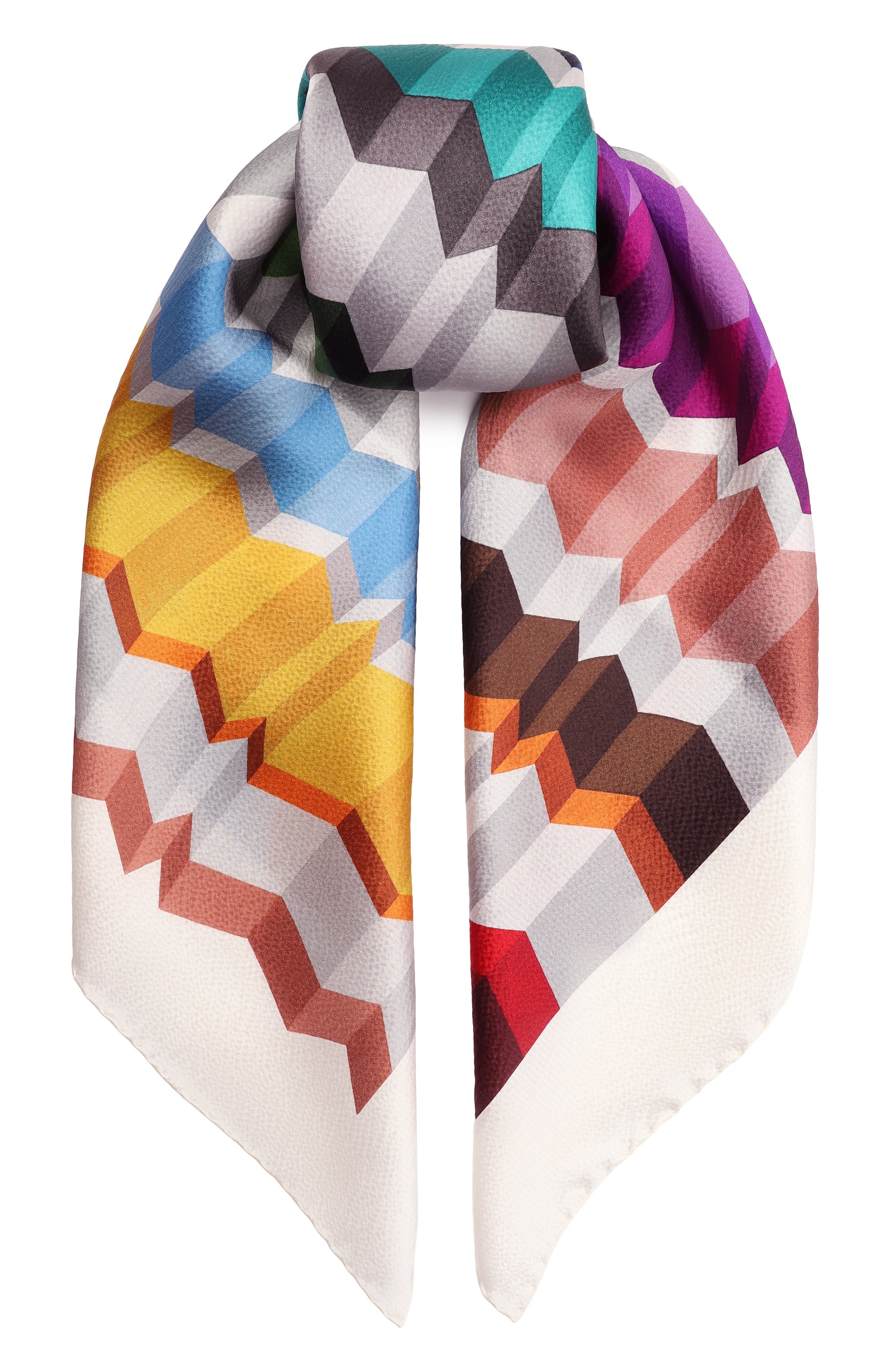 Шелковый платок MISSONI разноцветного цвета по цене 35150 руб., арт. F041RADA648, фото 1 Шелковый платок MISSONI, арт. F041RADA648, фото 1