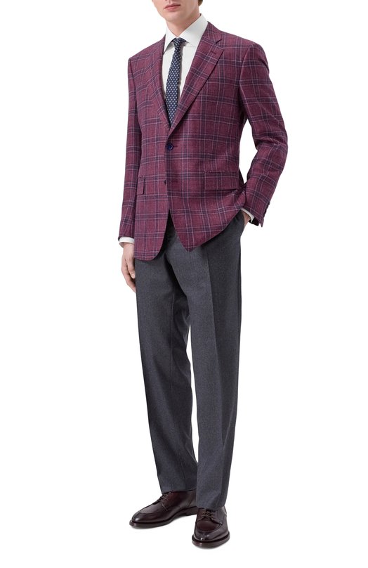 Пиджак из шерсти и кашемира Stefano Ricci S1RF432000/B172HA Бордовый  S1RF432000/B172HA Фото 2