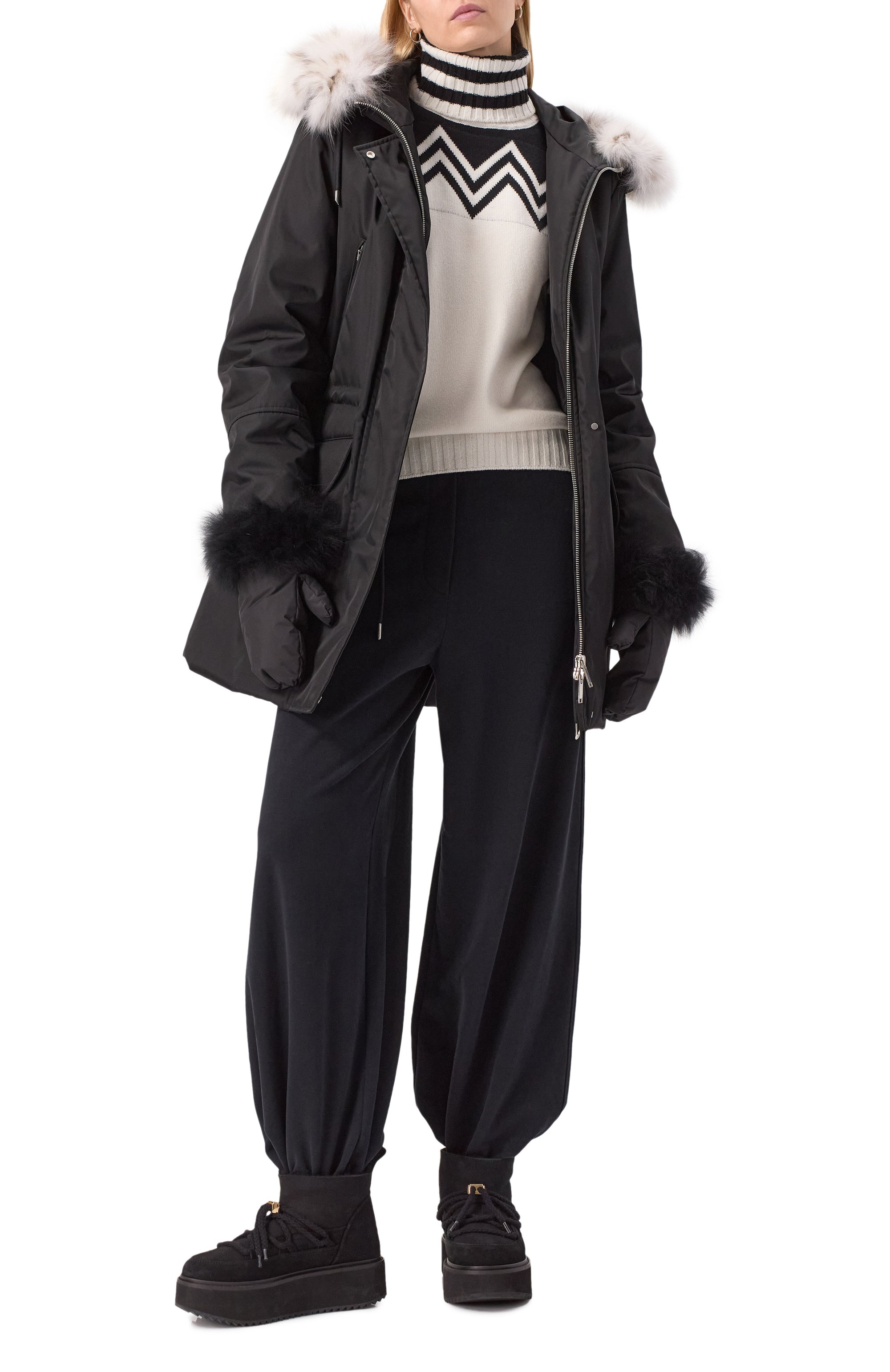 Пуховая парка с отделкой из рыси MVST, арт. FTBKB-Y554LX/GR1651, фото 2