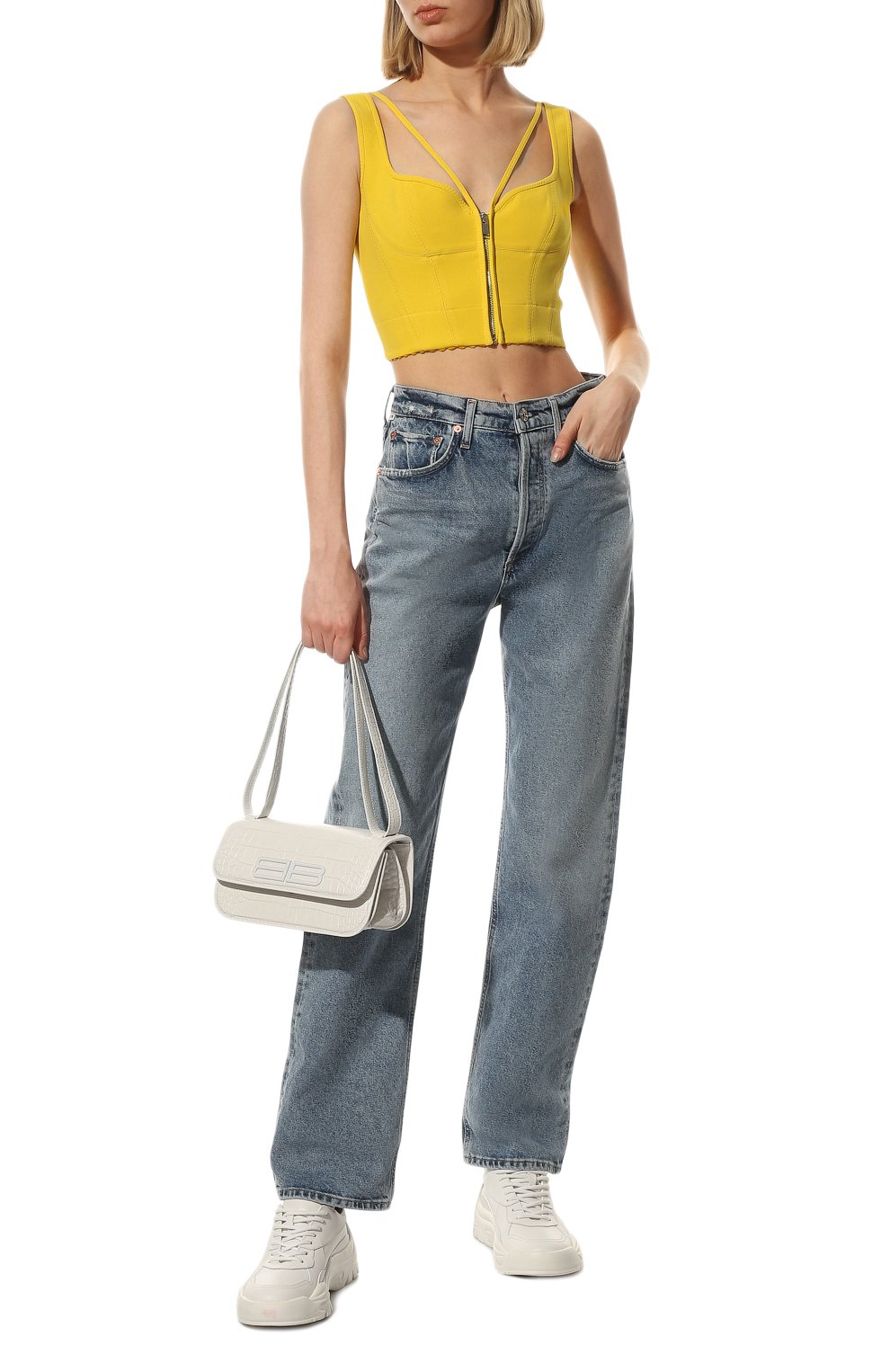 Бра-топ STELLA MCCARTNEY желтого цвета по цене 79700 руб., арт. 604330/SNA28, фото 2 Бра-топ STELLA MCCARTNEY, арт. 604330/SNA28, фото 2