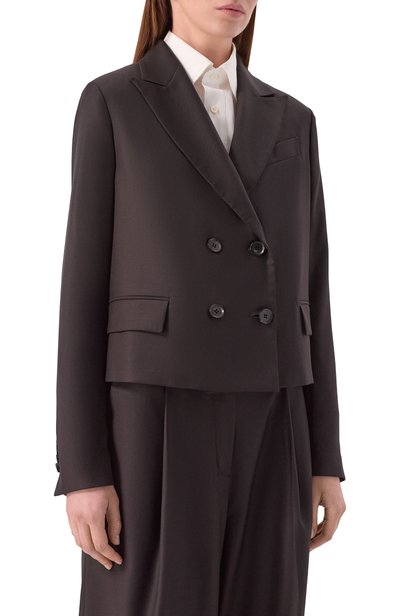 Шерстяной жакет KITON темно-коричневого цвета по цене 562500 руб., арт. D62514K0107I, фото 3 Шерстяной жакет KITON, арт. D62514K0107I, фото 3