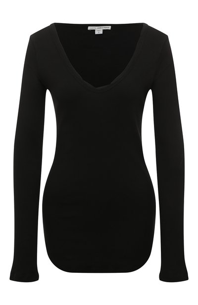 Женская хлопковый лонгслив JAMES PERSE, арт. WMR3221/BLK