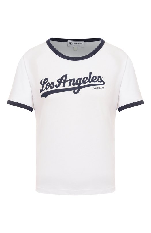 Хлопковая футболка Sporty & Rich x LA Dodgers Sporty and Rich T0073627667WH50 Белый T0073627667WH50