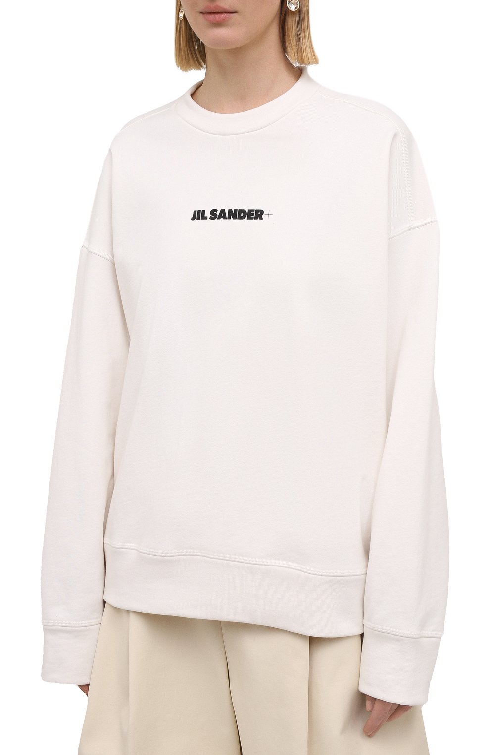 Хлопковый свитшот JIL SANDER, арт. JPPS707513-WS248608, фото 3