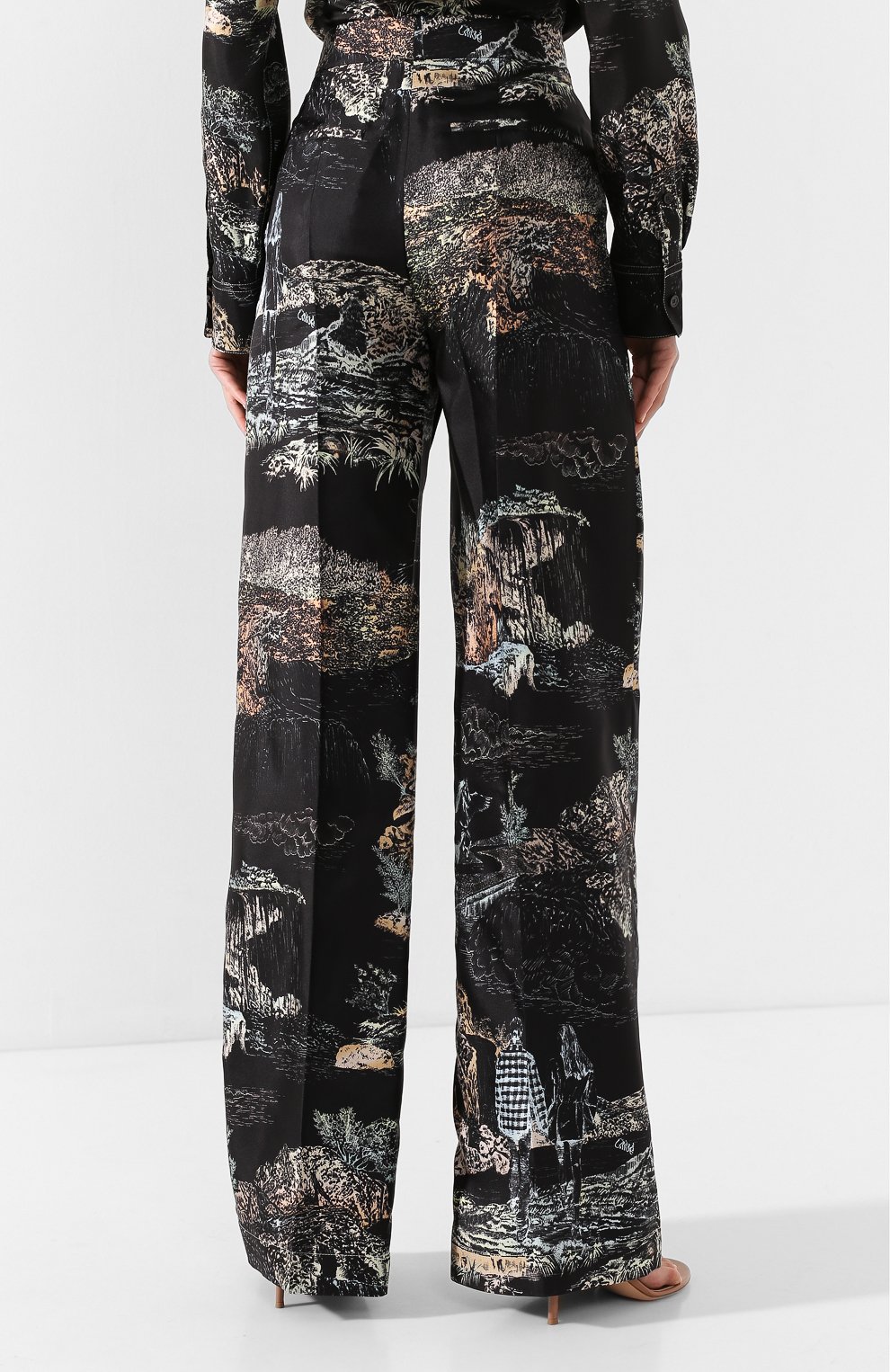 Шелковые брюки CHLOÉ, арт. CHC20SPA68339, фото 4