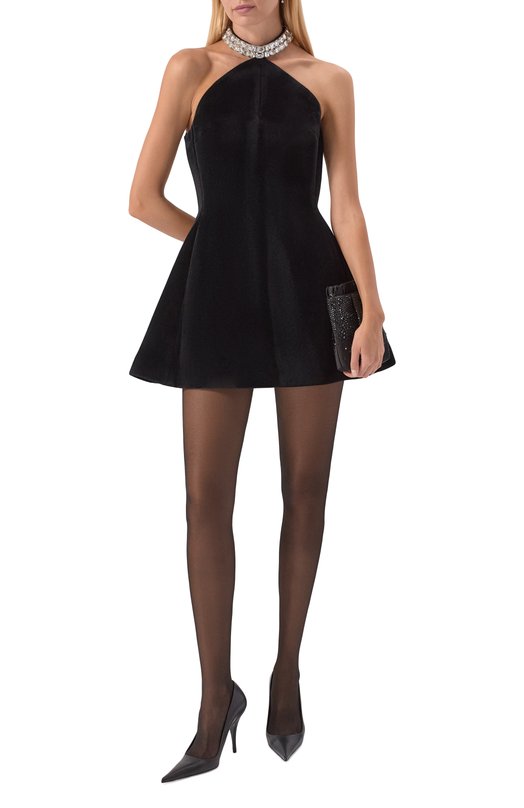 Бархатное платье David Koma PF25DK82D Чёрный  PF25DK82D Фото 2