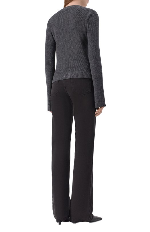 Пуловер из хлопка и кашемира Ann Demeulemeester B0013522/KN080 Серый  B0013522/KN080 Фото 4