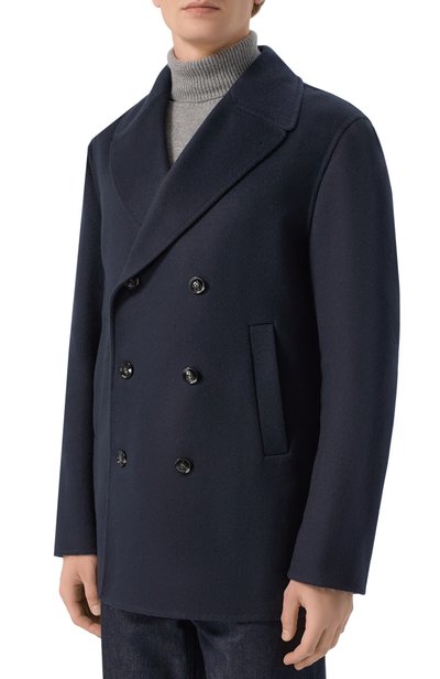 Кашемировое пальто KITON темно-синего цвета по цене 1045000 руб., арт. UW2471V0409L, фото 3 Кашемировое пальто KITON, арт. UW2471V0409L, фото 3